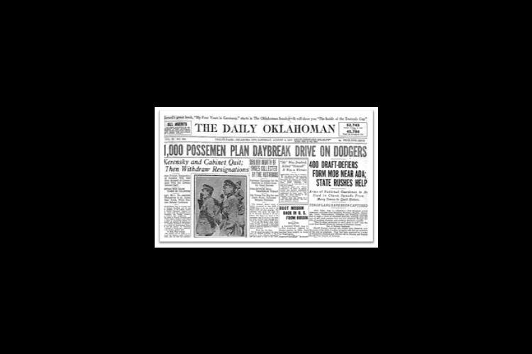 Events In Oklahoma GREEN CORN REBELLION