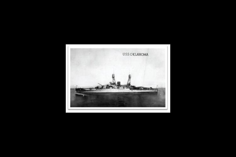 USS Oklahoma (23259.32, Oklahoma War Memorial Collection, OHS).
