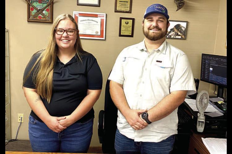 Hughes County Conservation District announces two new district soil conservationists, Alyssa Niblett and Tanner Wofford.