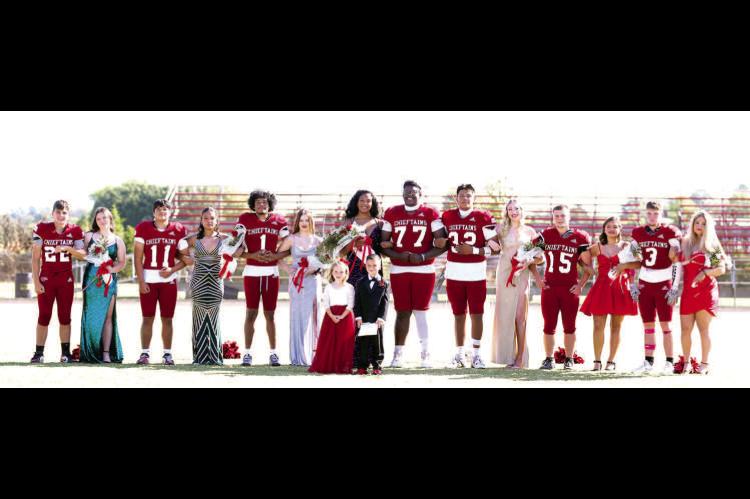 WETUMKA CROWNED A NEW KING AND QUEEN LAST WEEK. All candidates looked lovely and represented their classes well. Pictured above are: left to right Jaxon Osborn, Dahlia Caldwell, Dwayne Lowe Louisa Hobia, Nick Taylor and Brooklyn Pena, Nelly Robison, Ryker