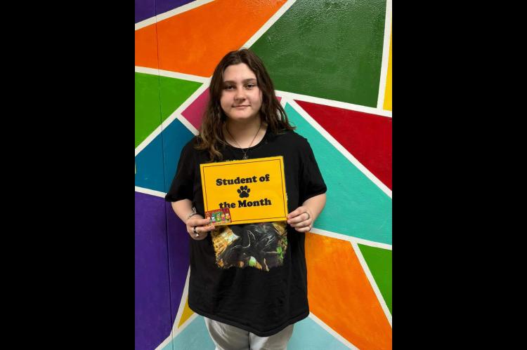 CALVIN STUDENT OF THE MONTH IS SOPHOMORE AUTUMN JOHNSON.