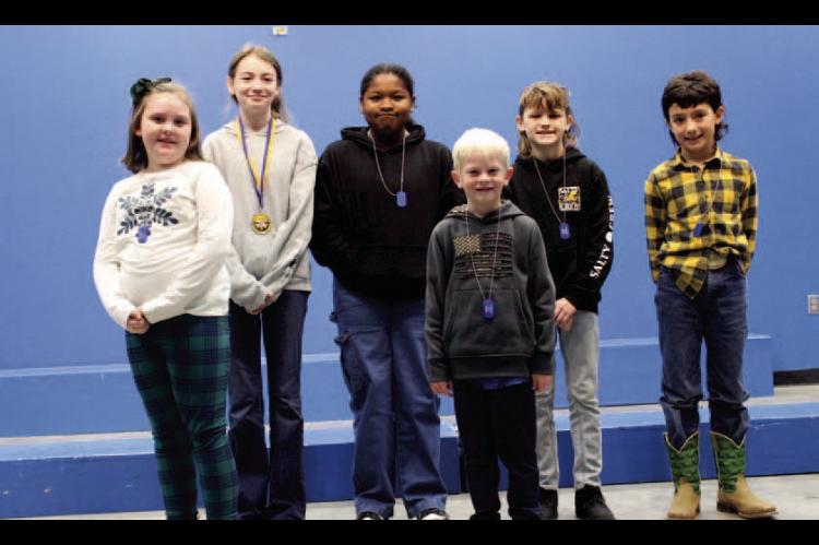 MOSS TOP AR STUDENTS FOR DECEMBER - Riley Pitts, Marleigh Hunt, Sutv Isham, Mudd, Noble Shirley, Sam Pipkin