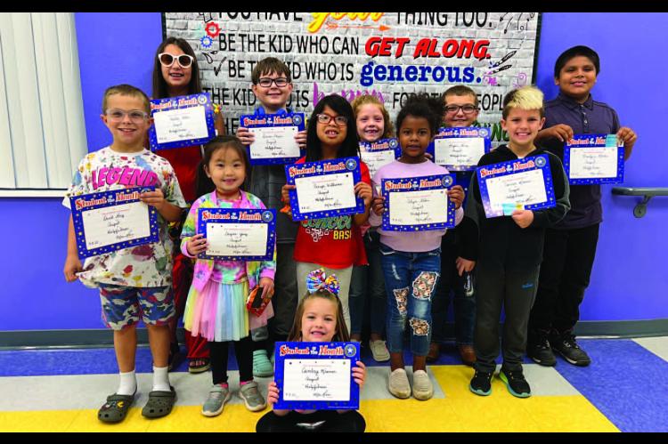 Weleetka August Student of the Month—BACK ROW: