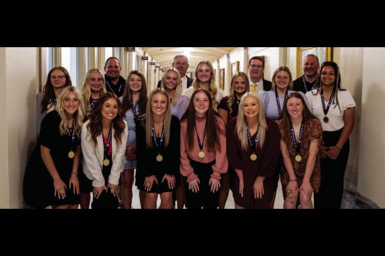 State Representative Recognizes Stuart Lady Hornets at the State House