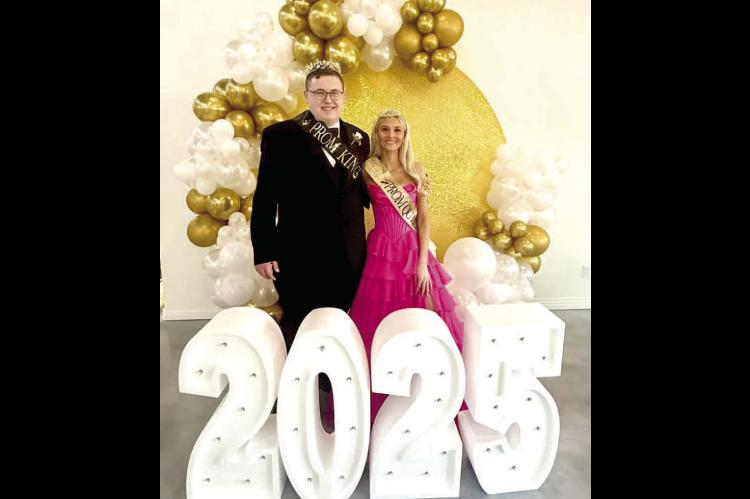 PAYTON BENNETT AND KINSLEY CORLEY WERE NAMED STUART PROM KING AND QUEEN FOR 2025. Both students have attended Stuart School since Pre-K.