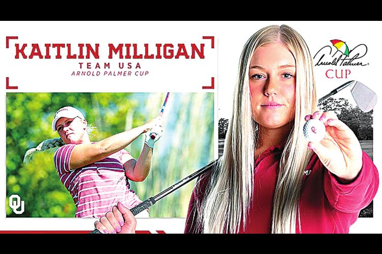 Milligan first OU woman golfer to compete in USA’s Arnold Palmer Cup; daughter of HHS graduate Kristi Herdlitchka Milligan