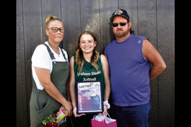 Graham-Dustin Softball Celebrates Senior Night