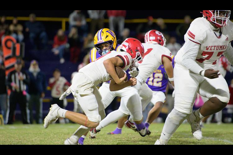 Kylar Gordon provides great blocking for his running back.