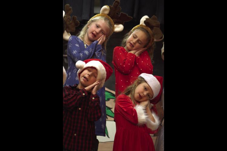 Back Row: Emma Ball and Lillie Snow Front Row: Asa Alexander and Evelyn Anderson