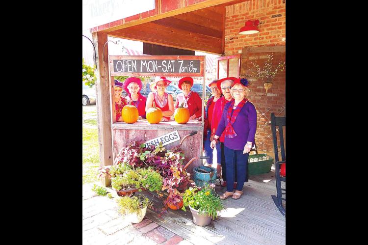 Red Hatters enjoy dining at Tomato Patch Cafe