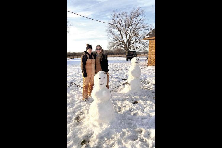 Laramie Goodwin and Kendra Lindsey are best friends but their snowmen seem a little cold toward each other.