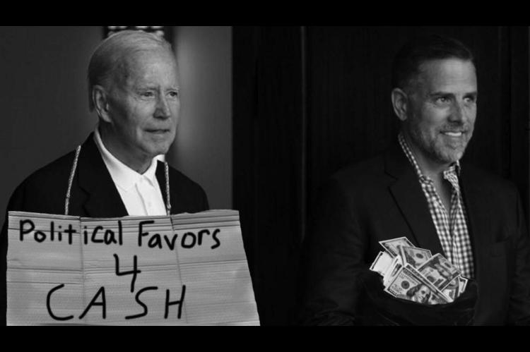 DOJ FINDS NO EVIDENCE OF BRIBERY IN PHOTO OF BIDEN HOLDING SIGN READING ‘WILL TRADE POLITICAL FAVORS 4 CASH’