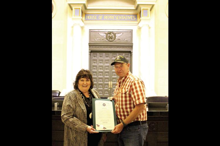 Donna Dyer Honored with prestigious 55 over 55 Inspiring Oklahomans award presented by State Representative David Smith.