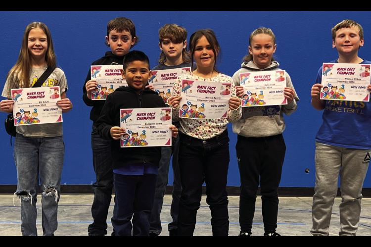 : Pictured above - Back row: Elli Odum, Cruz Powell, Noble Shirley, Vylie Cook, Weston Wilkes; front row: Benjamin Loera, Merika Byerly; Not Pictured: Blake McNaughten
