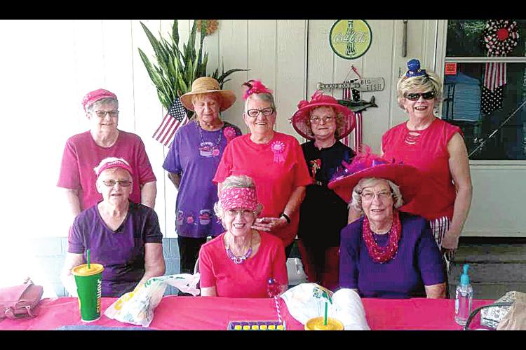 Glenda Stinson hosts Red Hatters 4th of July picnic