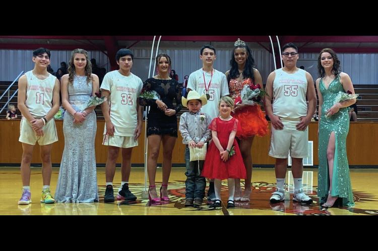 Ramya Redden crowned 2022 Wetumka Basketball Homecoming Queen by King Kohlton Sparks
