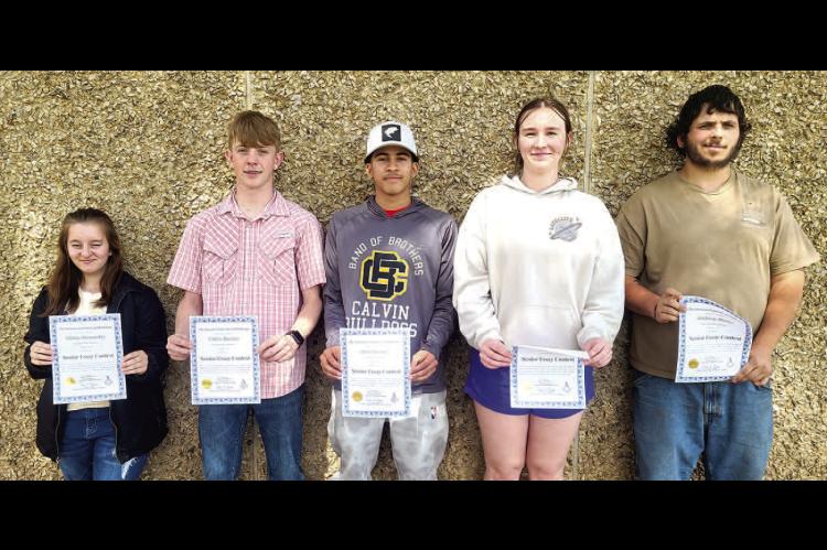 OKLAHOMAMASONIC LODGE SENIOR ESSAY CONTEST LOCAL WINNERS FROM CALVIN SCHOOLANNOUNCED! 4th place Olivia Alexander, 1st place Caleb Rockey, 5th place Jace Dickey, 3rd place Anderson Winningham, 2nd place Andrew Burke.