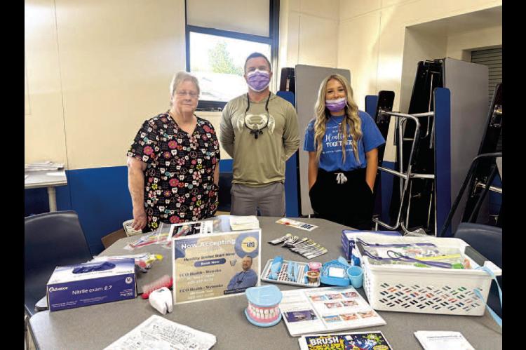 Roman Chowins, DMD at ECO Family Health Clinic spent last Thursday in Holdenville at the Back to School Health Fair put on by the St. Paul’s Episcopal Church in Holdenville. Dr. Chowins encouraged good brushing habits for all students and even gave everyone free dental care supplies!