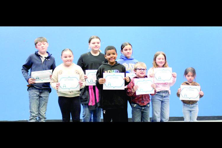MOSS SCHOOL CELEBRATES STUDENTS WITH THE BEST MANNERS: Pictured abovce are: Back row - Hunter Brown, Maeci Brewer, Brecklynn Crawford, Quinn Brown, Raylee Smith; Front row: Blayke Brunson, Braylon Cole, Lawton Crowell