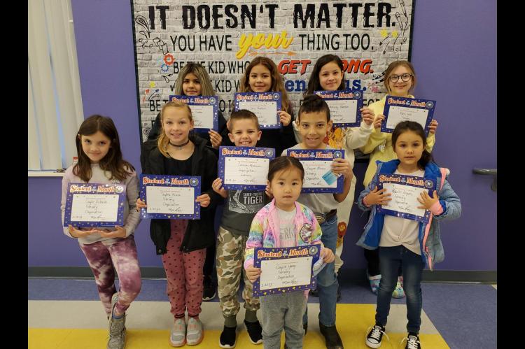Weleetka Elementary February Students of the Month