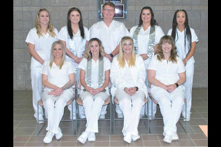 Seated L-R: Taylor Hanson, Jayda Bowling, Abigail Johnson, Stormy Burden. Standing L-R: Reanna Wilson, Madison Gill, Drayton Slyconish, Tierra Jinkins, Sara Louie.