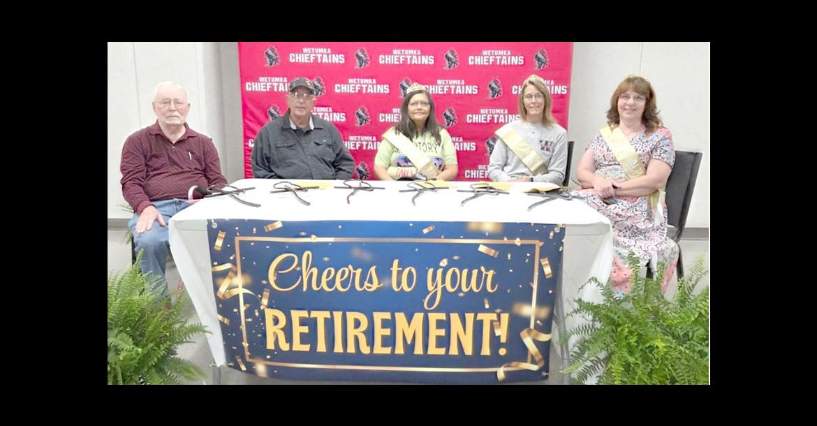 SIX WETUMKA TEACHERS WERE RECENTLY HONORED FOR DECADES OF SERVICE IN PUBLIC EDUCATION