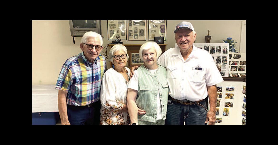 MEMBERS FROM THE GERTY CLASS OF 1963 GATHERED THIS SUMMER FOR THEIR ANNUAL REUNION. Pic- tured above are Dan SullonGaylen Poe, Kathaleen Reeves, and Tony Abney.