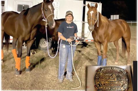 Staci Burke takes 1D Champion and 2D Champion in the OkieGirl Freedom Barrel Racing Series