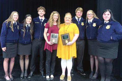 HONORARY MEMBERS OF THE WETUMKA FFA WERE RECOGNIZED AT THE RECENT BANQUET