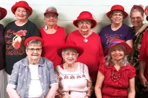 Red Hatters enjoy May luncheon