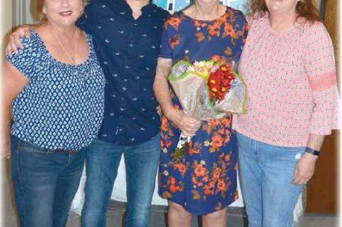 MARIE GRIMES WAS RECENTLY HONORED WITH A SURPRISE BIRTHDAY PARTY ON HER 80TH BIRTHDAY