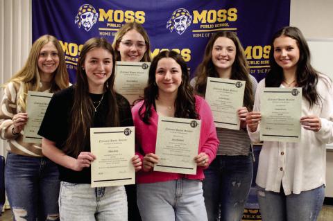 Students Inducted into Moss Chapter National Honor Society