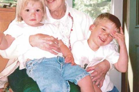 MY GRANDMOTHER, WITH MY CHILDREN.