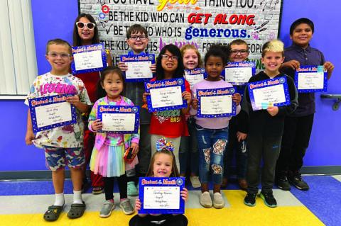 Weleetka August Student of the Month—BACK ROW: