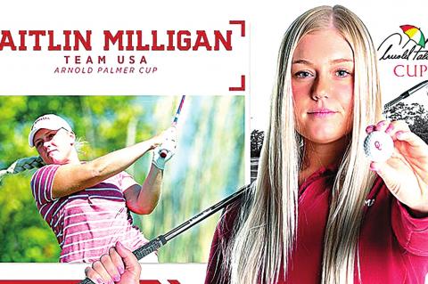 Milligan first OU woman golfer to compete in USA’s Arnold Palmer Cup; daughter of HHS graduate Kristi Herdlitchka Milligan