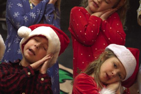 Back Row: Emma Ball and Lillie Snow Front Row: Asa Alexander and Evelyn Anderson