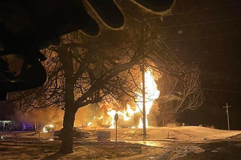 Calvin home total loss; family of 9 not injured