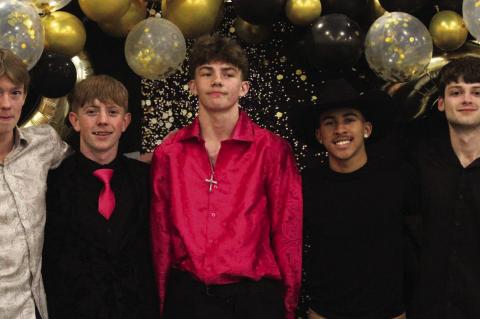 Calvin School students recently enjoyed their Winter Dance. Pictured above - left to right are: TOP PHOTO: Taycee &amp; Ayla Manuel, Kayla Bain, Brooke Weyandt and Brianna Bulen. BOTTOM PHOTO: Landen Rippee, Caleb Rockey, Braden Specht, Jace Dickey &amp; 