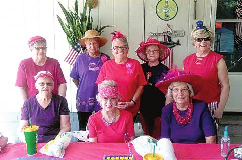 Glenda Stinson hosts Red Hatters 4th of July picnic
