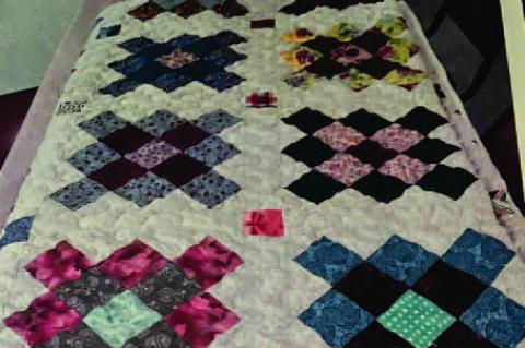 Wetumka Senior Citizens Fund Raiser King Size Quilt with Minky Backing Raffle Tickets $3.00 ea or 2 for $5.00 Drawing date to be announced