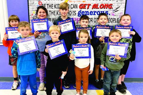 WELEETKA ELEMENTARY STUDENTS OF THE MONTH—FRONT ROW