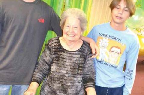 Alyne Smith enjoys friends and family at birthday party