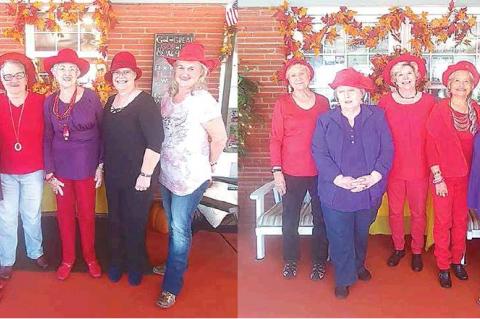 Red Hatters enjoy get-together at Joyce Brinlee’s