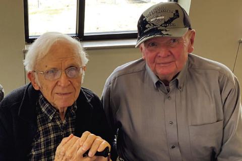 TWO OF THE MOST WELL-KNOWN ALUMNI AT THE GATHER THIS YEAR were Dr. James Morse and Merle Edwards