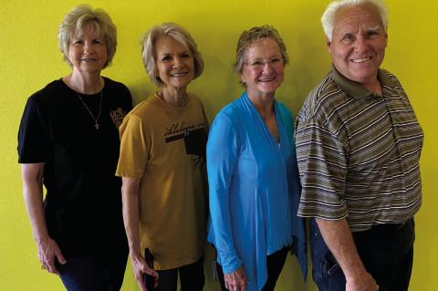 CLASS OF ‘68 LOOKING GREAT! Pictured are Judy Dunn, Carolyn Boren, Linda Enger, and Don Harden.