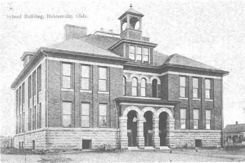 DOWN MEMORY LANE...Pictured above is the first school building built in Holdenville. The year was 1905 and the above building housed all of Holdenville’s school students. Later it became Central Elementary School. It was built with funds from Holdenvill