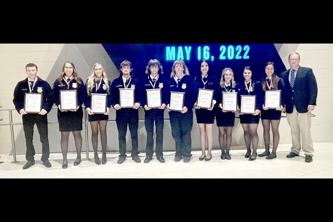 Moss students earn FFA State Degree