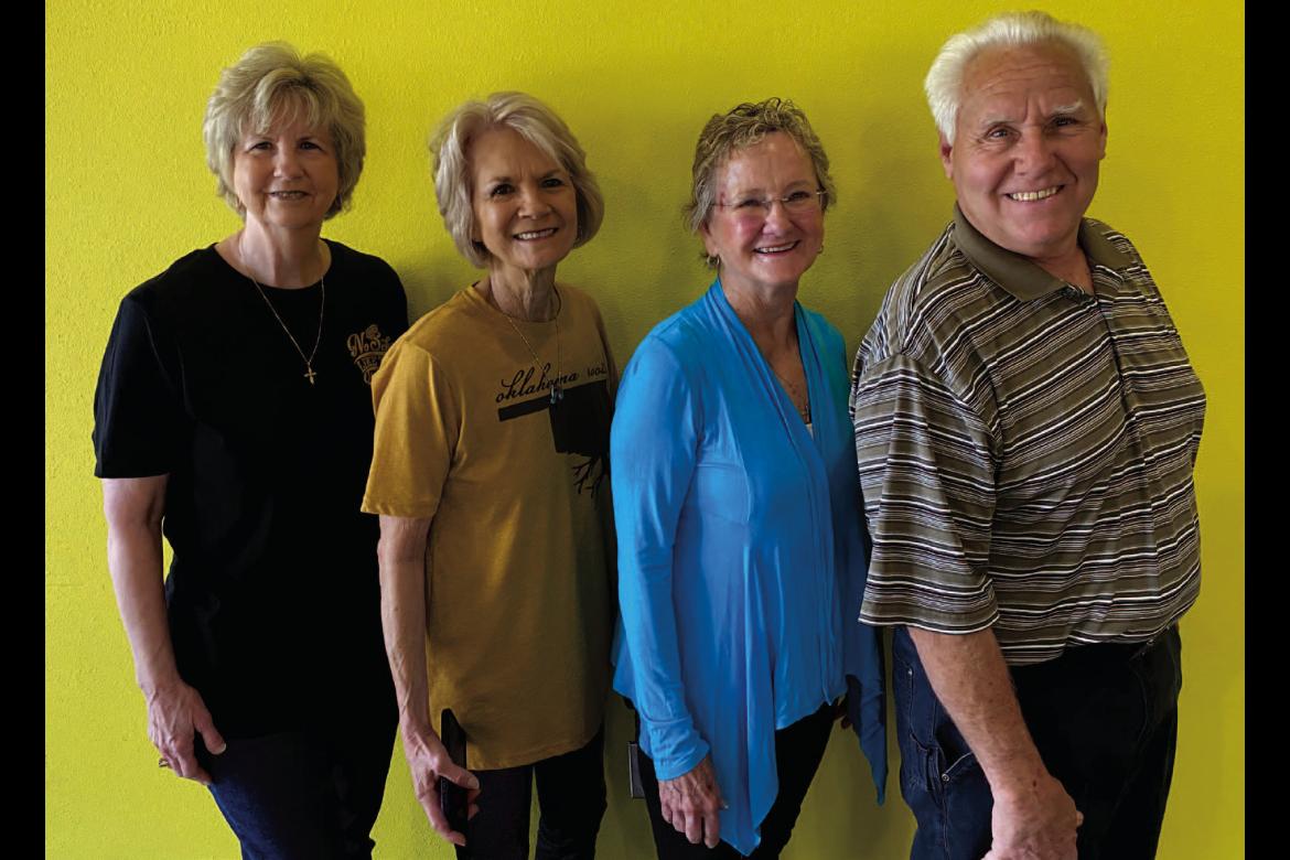 CLASS OF ‘68 LOOKING GREAT! Pictured are Judy Dunn, Carolyn Boren, Linda Enger, and Don Harden.