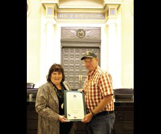Donna Dyer Honored with prestigious 55 over 55 Inspiring Oklahomans award presented by State Representative David Smith.